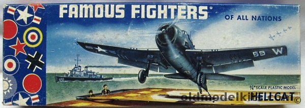 Aurora 1/48 Grumman F6F Hellcat - Famous Fighters of All Nations, 40-69 plastic model kit